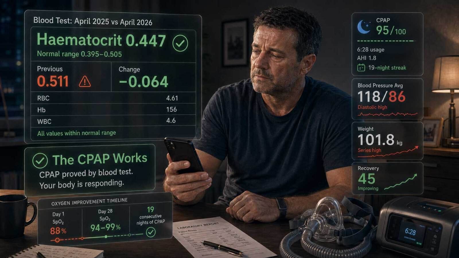 cpap blood test hematocrit